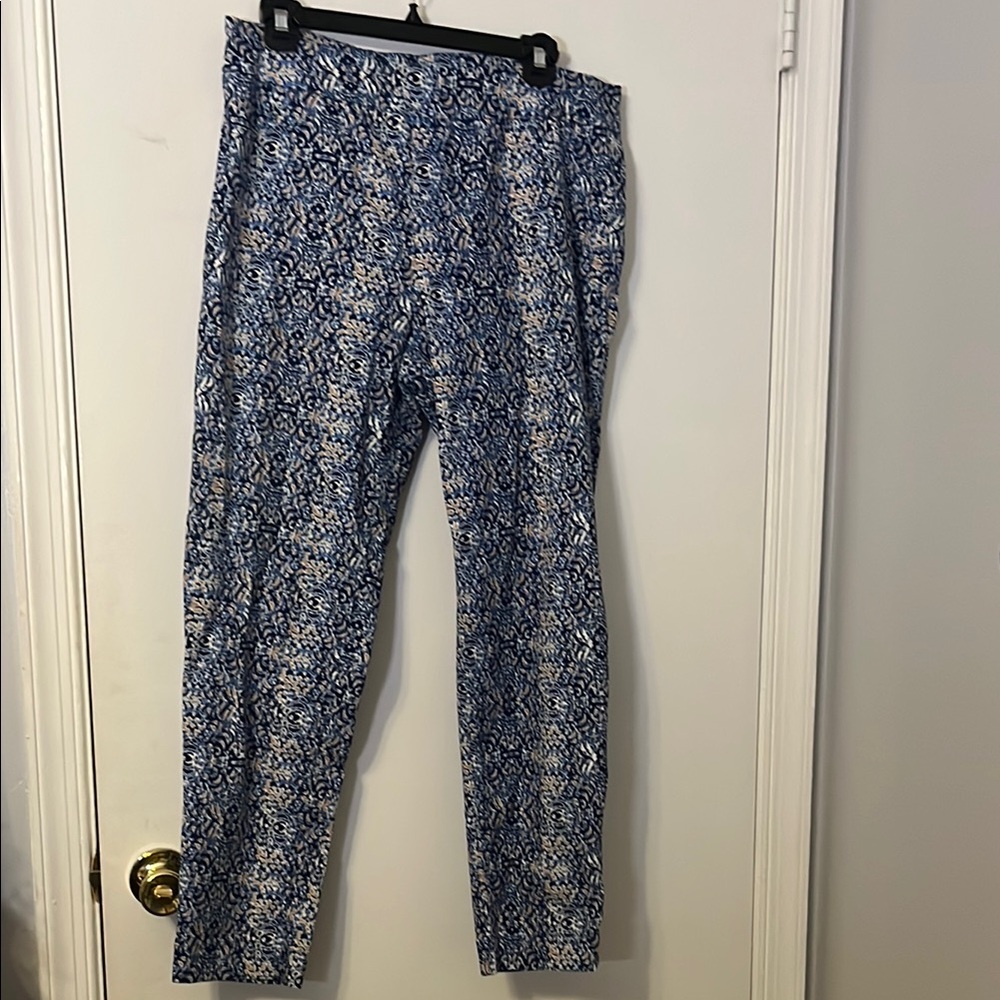 Soft Surroundings Blue and White Patterned Garment